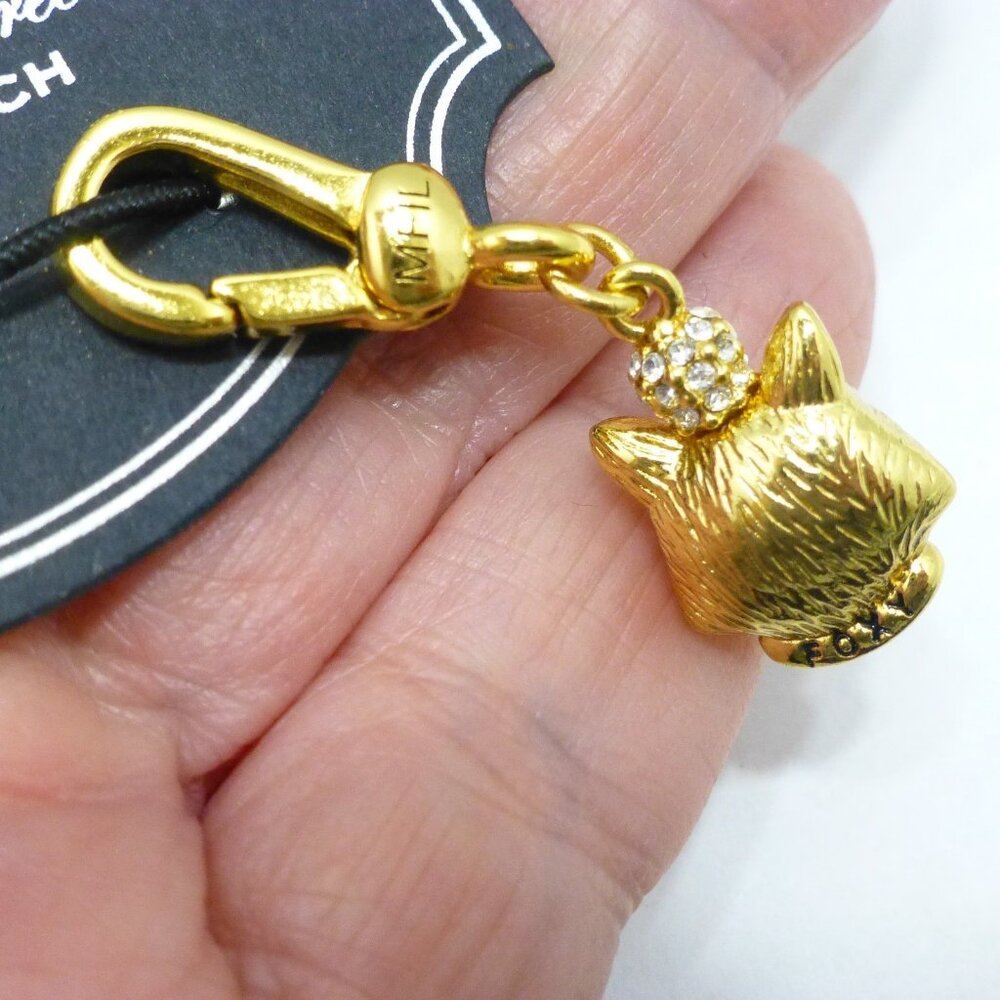 New My Flat in London Tally Ho fox charm gold pendant bracelet purse necklace - Picture 4 of 5